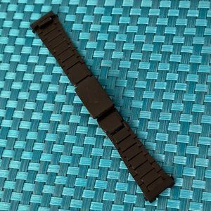 Gold Plated Black Watch Band 20mm NOS Vintage made in Germany VHTF